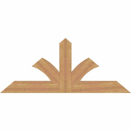 Ekena Millwork Richland Timber Gable Bracket, Western Red Cedar, 60"W x 25"H x 1 1/2"D x 5 1/2"F, 10/12 Pitch GBW060X25X0206RIC00SWR